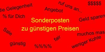 Abverkauf/Restposten
